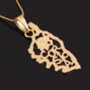 Map Pendant 18K Electroplated Gold Necklace – Elegant, Customizable Jewelry for Adventure and Travel Lovers - Image 2