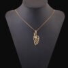 Map Pendant 18K Electroplated Gold Necklace – Elegant, Customizable Jewelry for Adventure and Travel Lovers