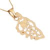 Map Pendant 18K Electroplated Gold Necklace – Elegant, Customizable Jewelry for Adventure and Travel Lovers - Image 4